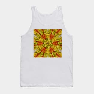 square format design as yellow gold floral fantasy Tank Top